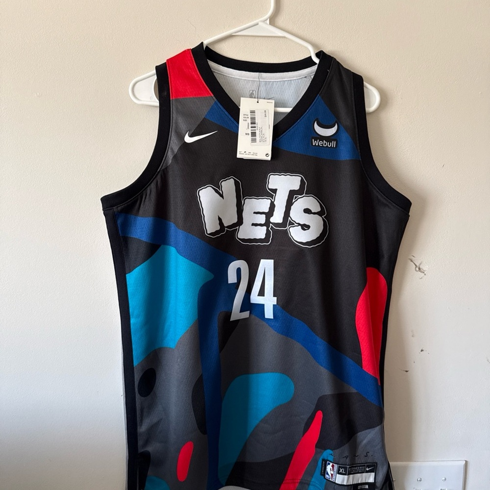 Nike Nets Jersey in Black and Blue